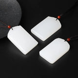 Natural Jade Pendant Necklace Healing Love Gift Jewelry 60x40mm Beads