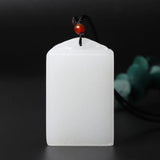Natural Jade Pendant Necklace Healing Love Gift Jewelry 60x40mm Beads