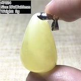 Natural Yellow Amber Necklace Pendant AAAAA