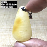Natural Yellow Amber Necklace Pendant AAAAA
