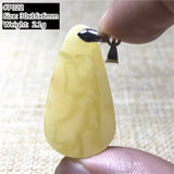 Natural Yellow Amber Necklace Pendant AAAAA