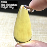 Natural Yellow Amber Necklace Pendant AAAAA
