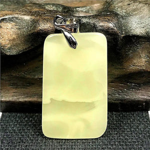 Yellow Amber Pendant Crystal Beads Necklace