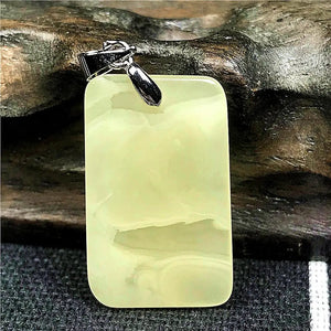 Yellow Amber Pendant Crystal Beads Necklace