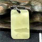Yellow Amber Pendant Crystal Beads Necklace