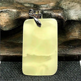 Yellow Amber Pendant Crystal Beads Necklace
