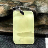 Yellow Amber Pendant Crystal Beads Necklace