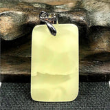Yellow Amber Pendant Crystal Beads Necklace