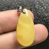 Yellow Amber Water Drop Stone Necklace Pendant