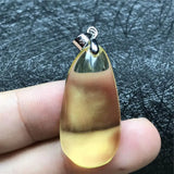 Natural Yellow Amber Pendant Crystal Stone Necklace Pendant