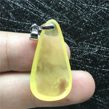 Yellow Amber Pendant Crystal Necklace Pendant