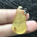 Yellow Amber Pendant Crystal Necklace Pendant