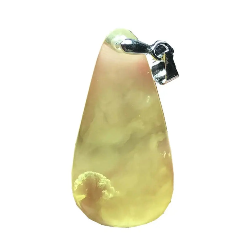 Yellow Amber Pendant Crystal Necklace Pendant