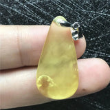 Yellow Amber Pendant Crystal Necklace Pendant