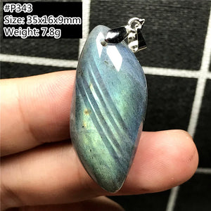 Natural Yellow Labradorite Pendant Jewelry For Women Men Crystal Healing Luck