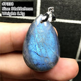 Natural Yellow Labradorite Pendant Jewelry For Women Men Crystal Healing Luck
