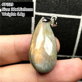 Natural Yellow Labradorite Pendant Jewelry For Women Men Crystal Healing Luck