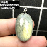 Natural Yellow Labradorite Pendant Jewelry For Women Men Crystal Healing Luck