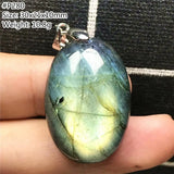 Natural Yellow Labradorite Pendant Oval Beads Moonstone AAAAA