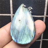 Natural Yellow Light Labradorite Pendant Jewelry For Woman Man Crystal 40x25x5mm