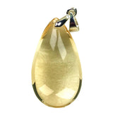 Natural Yellow Citrine Pendant Jewelry Beads Water Drop Gemstone