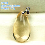 Natural Yellow Citrine Pendant Jewelry Beads Water Drop Gemstone