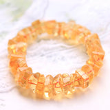 Natural Yellow Citrine Quartz Bracelet Healing Crystal Stone Stretch Jewelry