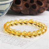 Natural Yellow Citrine Quartz Bracelet Jewelry 8mm 10mm