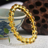 Natural Yellow Citrine Quartz Bracelet Jewelry 8mm 10mm