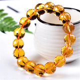 Natural Yellow Citrine Quartz Bracelet Jewelry 8mm 10mm