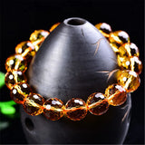 Natural Yellow Citrine Quartz Bracelet Jewelry 8mm 10mm