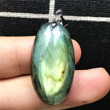 Natural Labradorite Necklace Pendant Silver Moonstone Beads