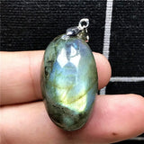 Yellow Labradorite Pendant Crystal Silver Moonstone Beads Stone
