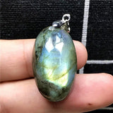 Yellow Labradorite Pendant Crystal Silver Moonstone Beads Stone