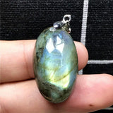 Yellow Labradorite Pendant Crystal Silver Moonstone Beads Stone