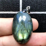 Natural Yellow Light Labradorite Pendant Jewelry 29x20x12mm