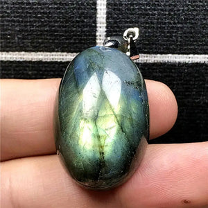Natural Yellow Light Labradorite Pendant Jewelry 29x20x12mm