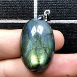 Natural Yellow Light Labradorite Pendant Jewelry 29x20x12mm