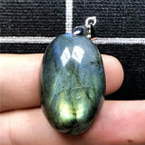 Natural Yellow Light Labradorite Pendant Jewelry 29x20x12mm