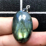 Natural Yellow Light Labradorite Pendant Jewelry 29x20x12mm