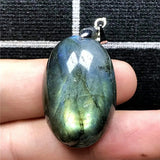 Natural Yellow Light Labradorite Pendant Jewelry 29x20x12mm