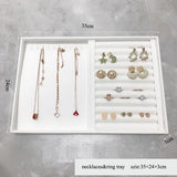 PU White/Black Jewelry Display Tray for Women
