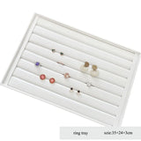 PU White/Black Jewelry Display Tray for Women