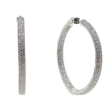 Women's Rhinestone Circle Hoop Earrings