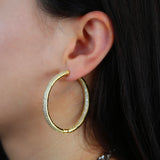 Women's Rhinestone Circle Hoop Earrings