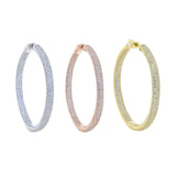 Women's Rhinestone Circle Hoop Earrings
