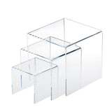 Clear Acrylic Display Riser Set (3'', 4'', 5'')