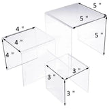 Clear Acrylic Display Riser Set (3'', 4'', 5'')