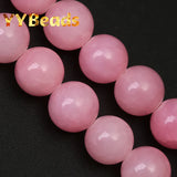 100% Natural Jades Chalcedony Stone Beads 33 Colors Round Loose Beads