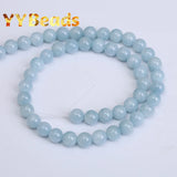 100% Natural Jades Chalcedony Stone Beads 33 Colors Round Loose Beads